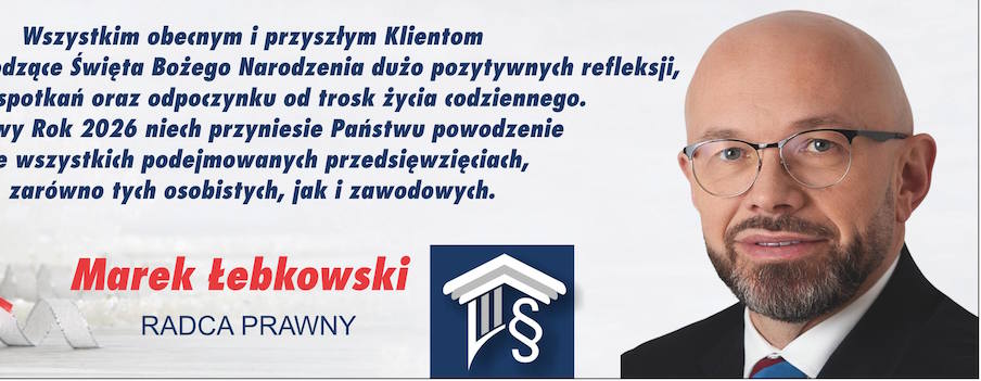 Marek Łebkowski radca prawny - życzenia